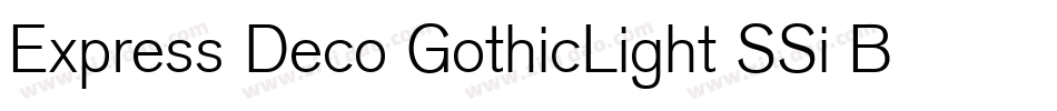 Express Deco GothicLight SSi Book字体转换